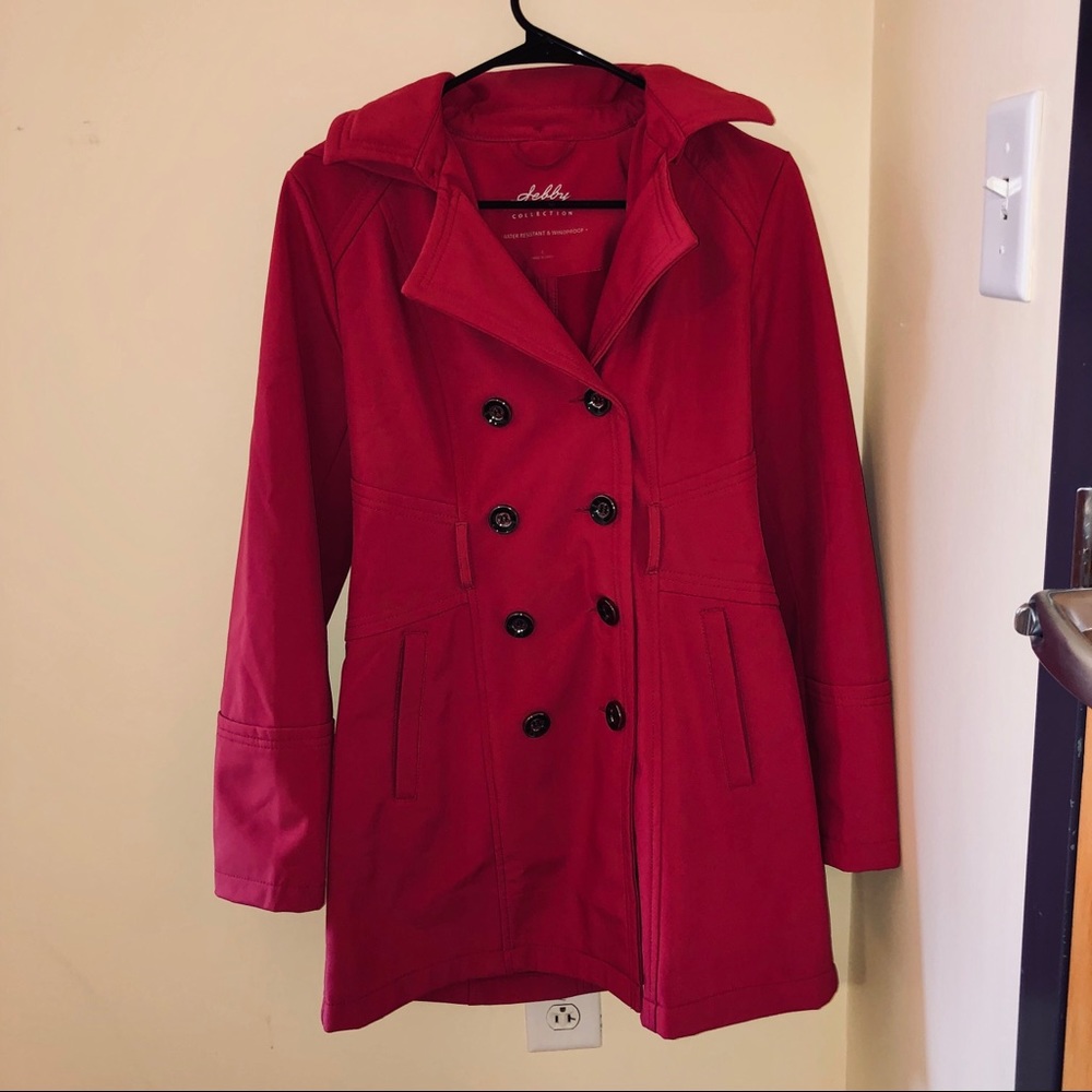 Sebby Collection Pink Double Breasted Coat